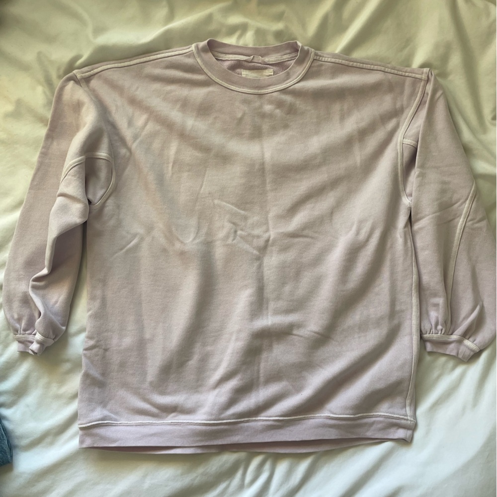 Aerie Oversized Lavender Crewneck Sweater